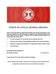 260209 AGM Notice for 09 February 2026