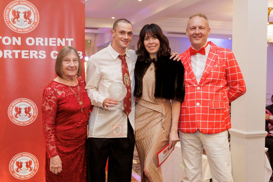 LOSC Special Achievement Award 2026 sponsored by The Bird Family - l-r Sylvia Bird, Theo Archibald (accepting on behalf of Dom Ballard), Somerset Galloway, Michael Bird